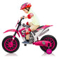 TOBBI 12 Volt Toddler Motorcycle Kids Dirt Bike with Training Wheels, Rose Pink — image 10