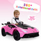 TOBBI 24 Volt Lamborghini Electric Car Toy with Remote Control Included, Pink — image 3