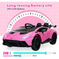TOBBI 24 Volt Lamborghini Electric Car Toy with Remote Control Included, Pink — image 5