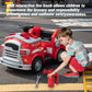 TOBBI Kids Ride on Fire Truck, Battery Powered Car w/ Ladder, Lights, Tools, Red — image 6