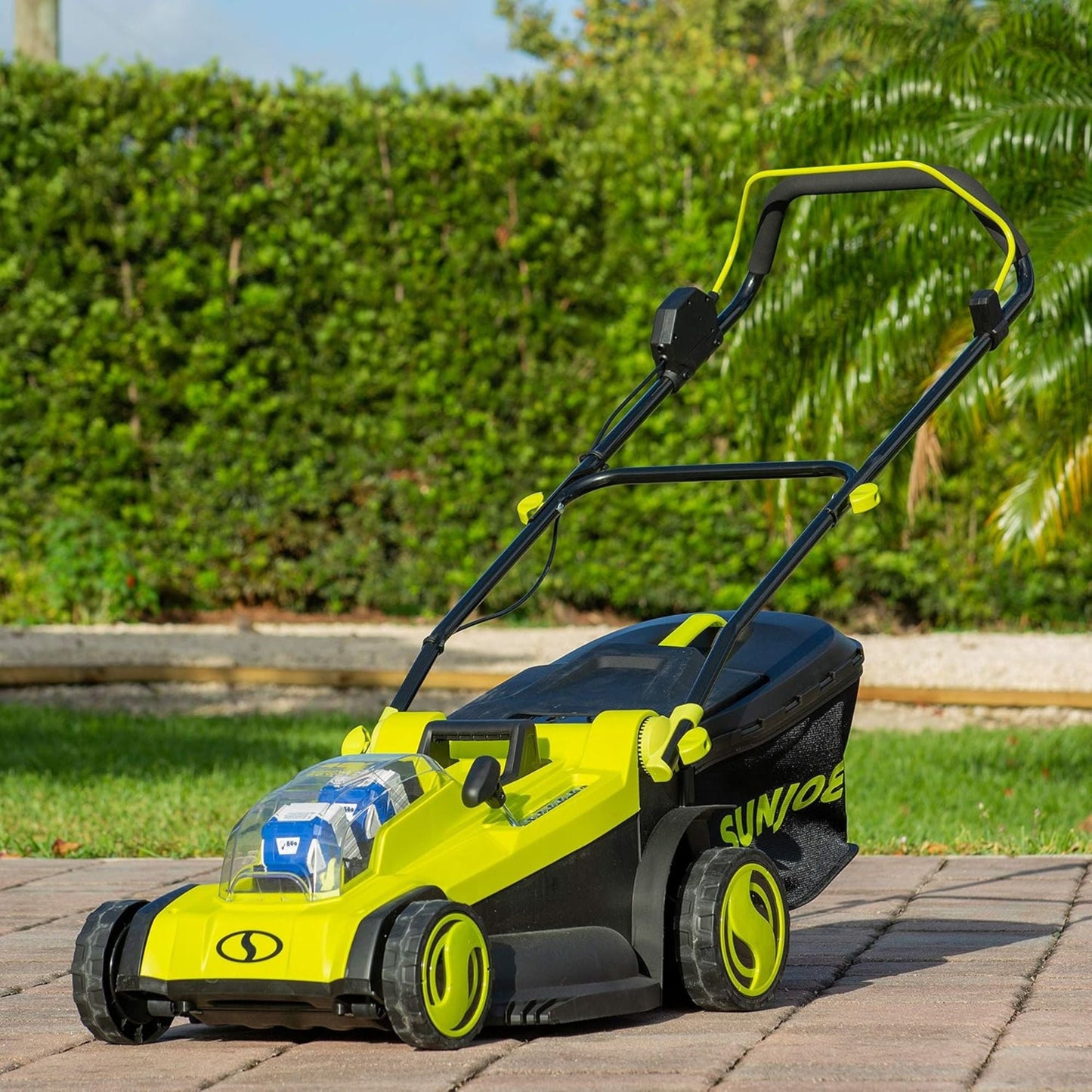 Sun Joe Mulching Walk Behind Lawn Mower, 11 Gallon Grass Catcher, 24V-X2-17LM — image 11
