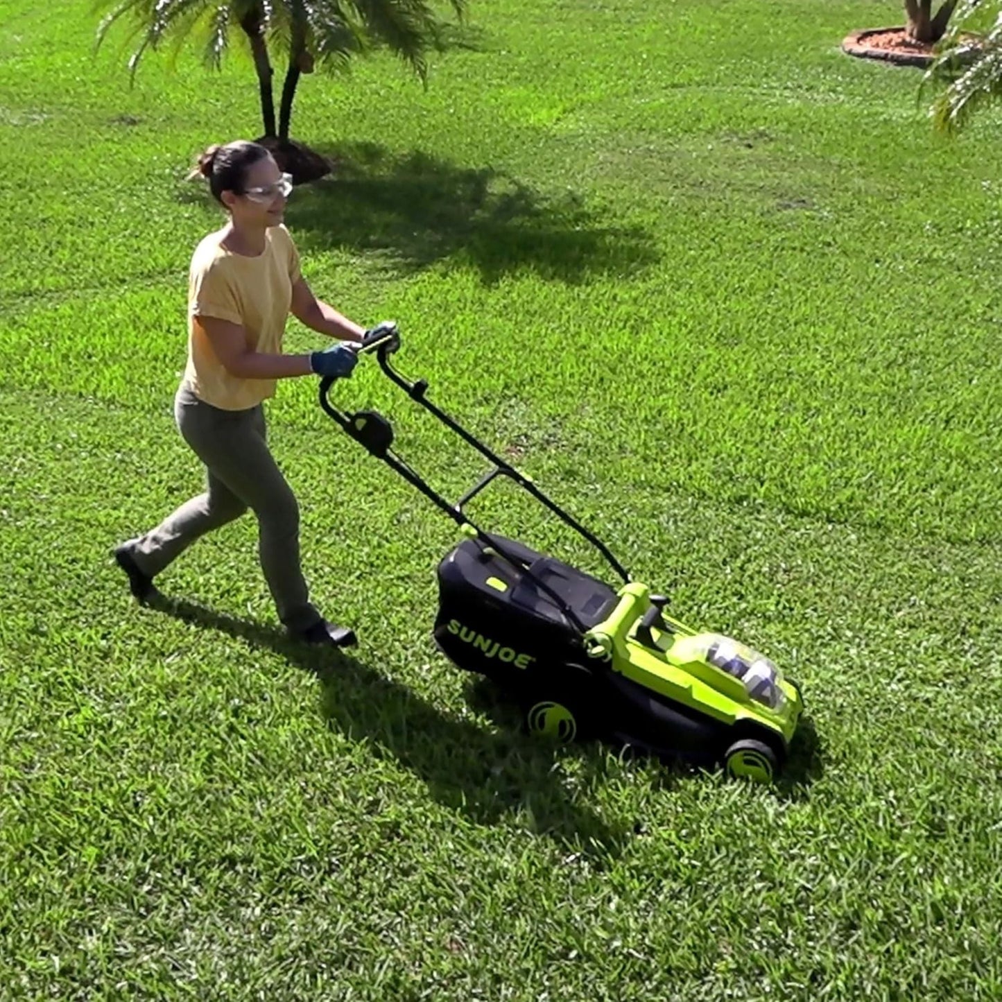 Sun Joe Mulching Walk Behind Lawn Mower, 11 Gallon Grass Catcher, 24V-X2-17LM — image 12