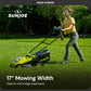 Sun Joe Mulching Walk Behind Lawn Mower, 11 Gallon Grass Catcher, 24V-X2-17LM — image 4