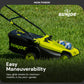 Sun Joe Mulching Walk Behind Lawn Mower, 11 Gallon Grass Catcher, 24V-X2-17LM — image 9