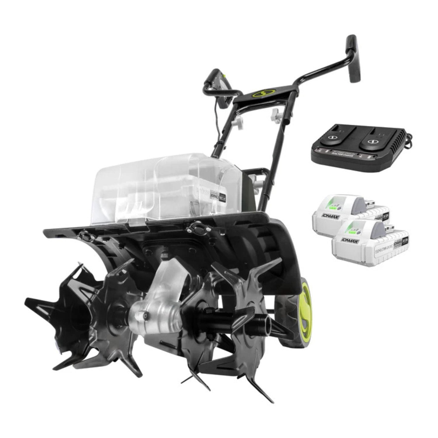 Sun Joe 24V Cordless Garden Tiller Cultivator Accessory Kit, Black, 24V-X2-TLR14