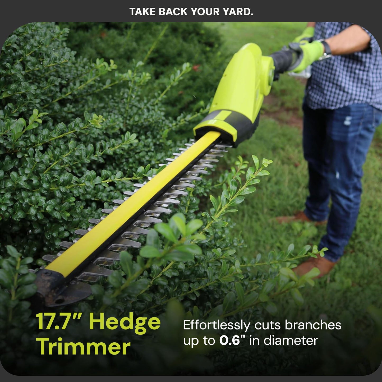 Sun Joe IONMAX Cordless Lawn Care System, Grass and Hedge Trimmer with Pole Saw — image 4