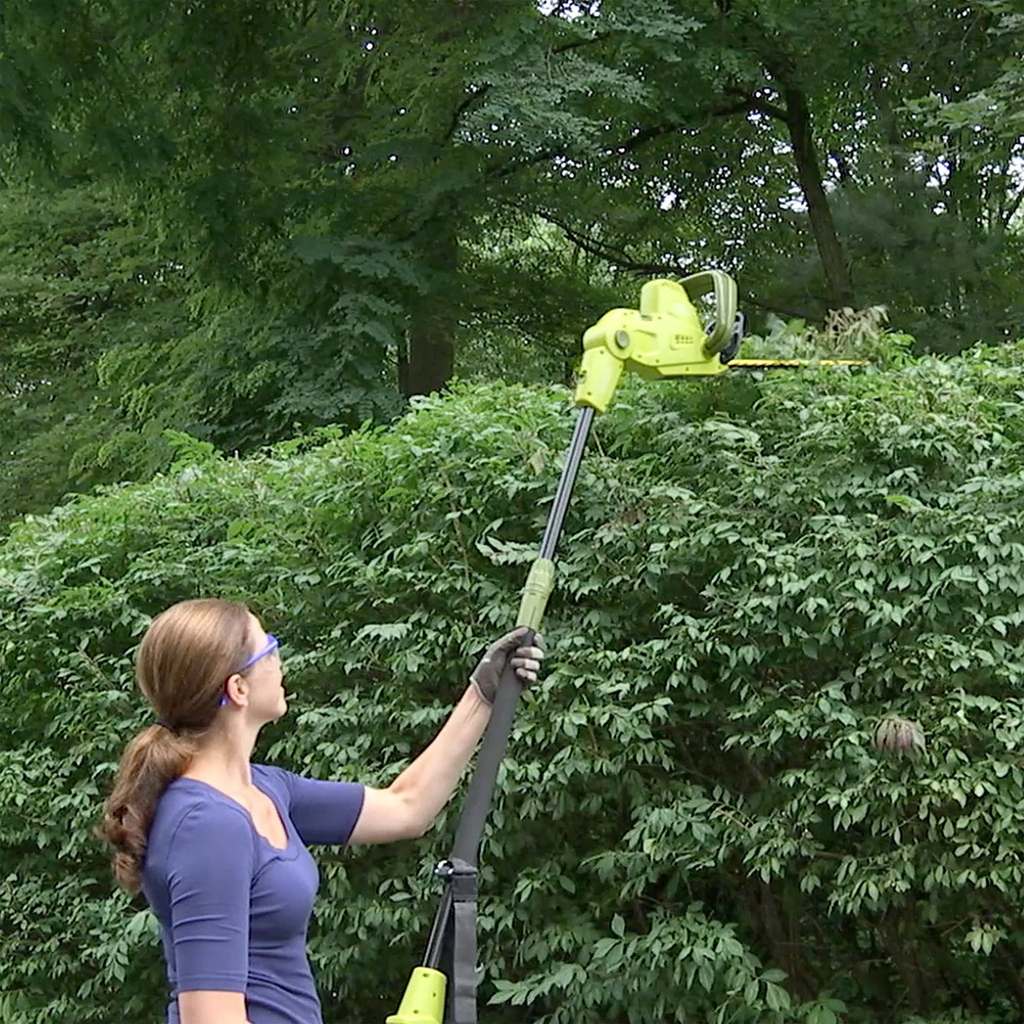 Sun Joe 19” Electric Pole Hedge Trimmer, Portable Dual Blade Tool SJH904E, Green — image 8