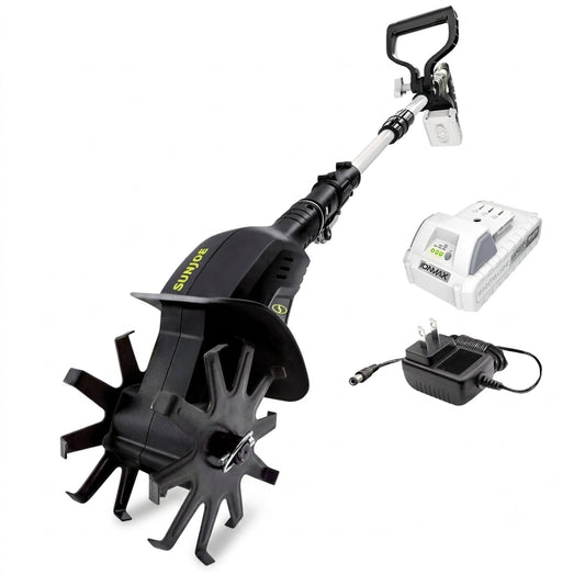 Sun Joe 24V Cordless Garden Tiller Cultivator Accessory Kit, Black, 24V-TLR-LTE