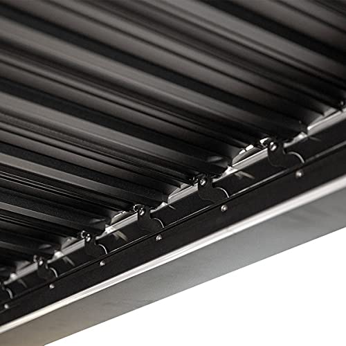 Primrose Deluxe Modern Patio Veranda Pergola Carport Black Charcoal with Louvered Shutter Roof 3m x 4m - image 4