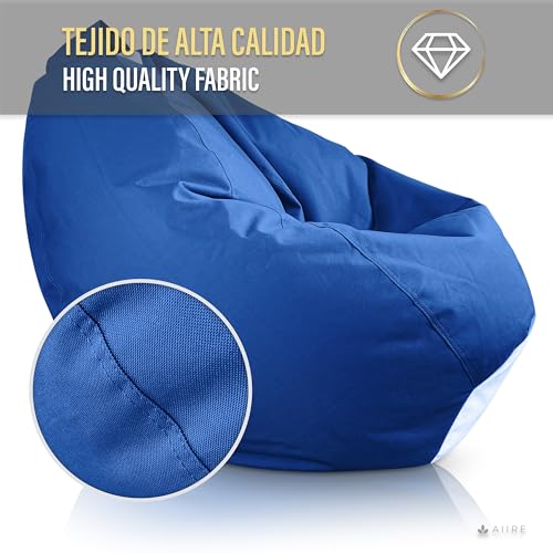 Aiire Modern Outdoor Bean Bag – Giant Pear Bean Bag XXL without Filling Included for Terrace or Garden – Bean Bag Chair Living Room or Youth Room Decoration – Gamer Blue - image 6