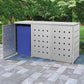 vidaXL Triple Wheelie Bin Shed 63.4 gal Stainless - image 3