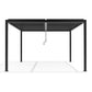 Primrose Deluxe Modern Patio Veranda Pergola Carport Black Charcoal with Louvered Shutter Roof 3m x 4m - image 8