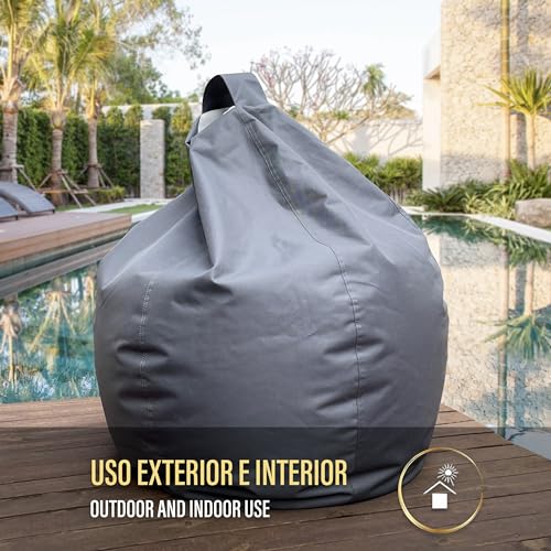 Aiire Modern Outdoor Bean Bag – Giant Pear Bean Bag XXL without Filling Included for Terrace or Garden – Bean Bag Chair Living Room or Youth Room Decoration – Gamer Blue - image 3