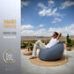Aiire Modern Outdoor Bean Bag – Giant Pear Bean Bag XXL without Filling Included for Terrace or Garden – Bean Bag Chair Living Room or Youth Room Decoration – Gamer Blue - image 5