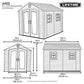 LIFETIME 8 FT. X 12.5 FT. OUTDOOR STORAGE SHED - image 4