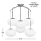 Moon Brass and Glass 6-Light Chandelier 43.7"