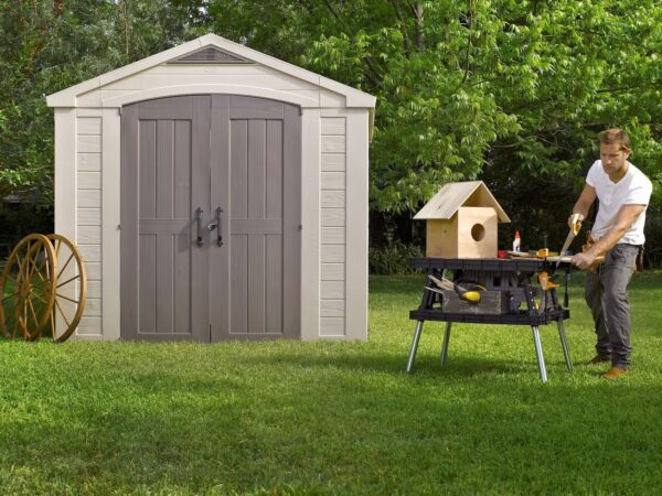 Keter Factor 8x8 Foot Large Resin Outdoor Shed - image 3