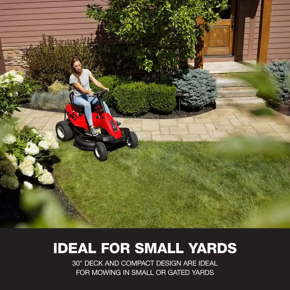 30 In. 10.5 HP Briggs and Stratton Engine 6-Speed Manual Drive Gas Rear Engine Riding Mower with Mulch Kit Included - image 7