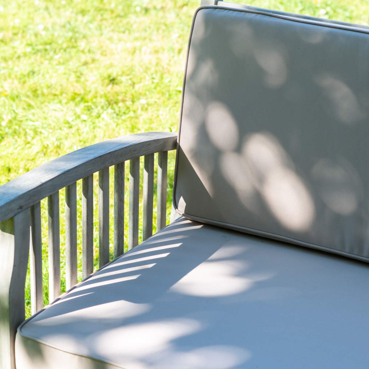 Gardenesque Patio Garden Furniture Set - Light Grey Wooden Garden Set - Repton Lounge - Outdoor Table & Chairs - Durable and Comfortable Design - With Cushions - Flat Pack Design - 4 Seater - image 4