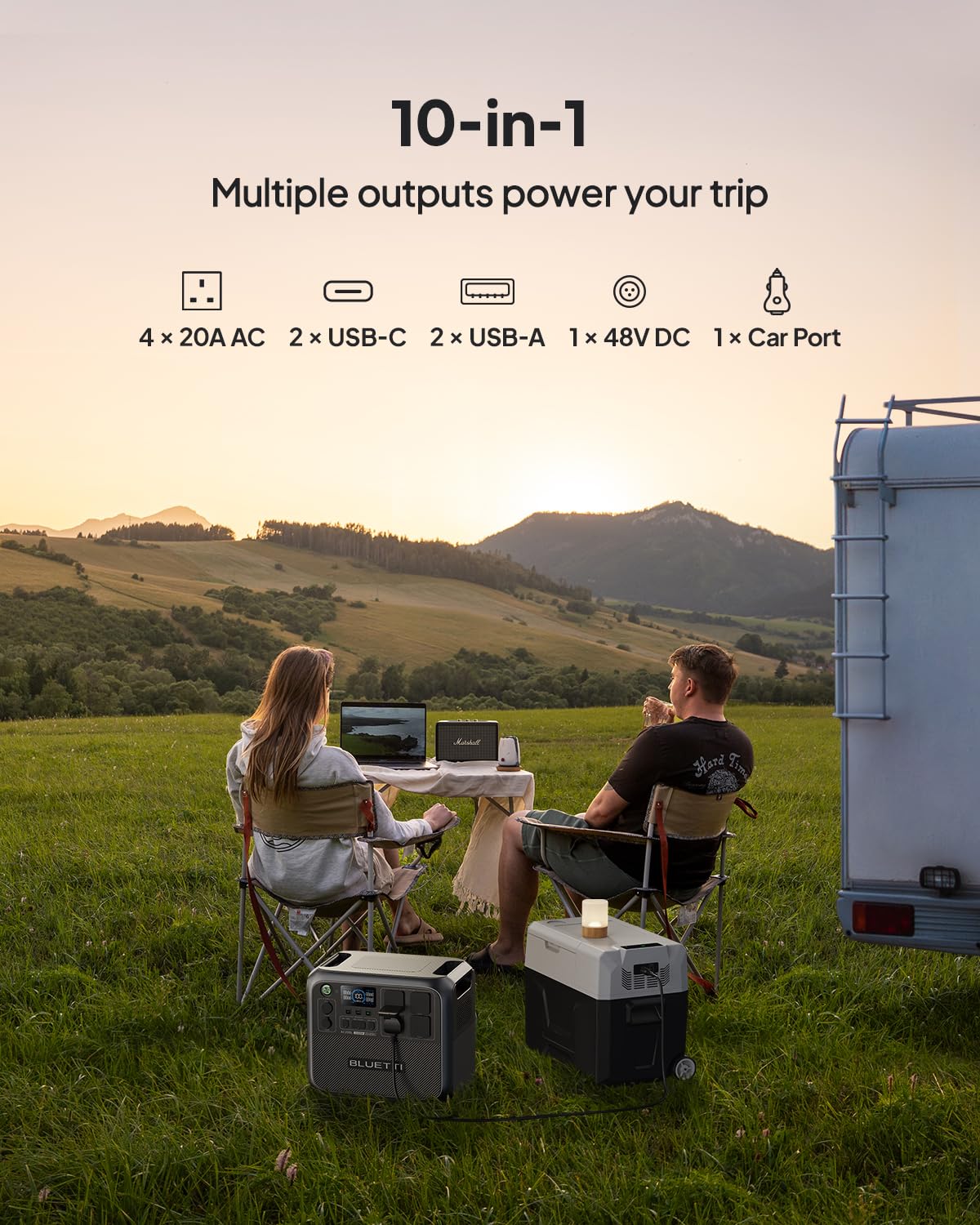 BLUETTI Portable Power Station AC200L, 2048Wh LiFePO4 Battery Backup, Expandable to 8192Wh w/ 4 2400W AC Outlets (3600W Power Lifting), Solar Generator for Camping, Home Use, Emergency - image 5