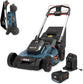 SENIX X6 60 Volt Max* 21-Inch 3-in-1 Cordless Push Lawn Mower, with Bagging, Mulching, and Side Discharge, Height Adjustment, Smart Display, 6Ah Lithium-ion Battery & Charger Included (LPPX6-H)