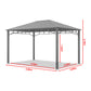 TOOLPORT Garden gazebo 3x4 m hardtop steel roof, 4 side panels in grey, poles 9x9cm - image 6