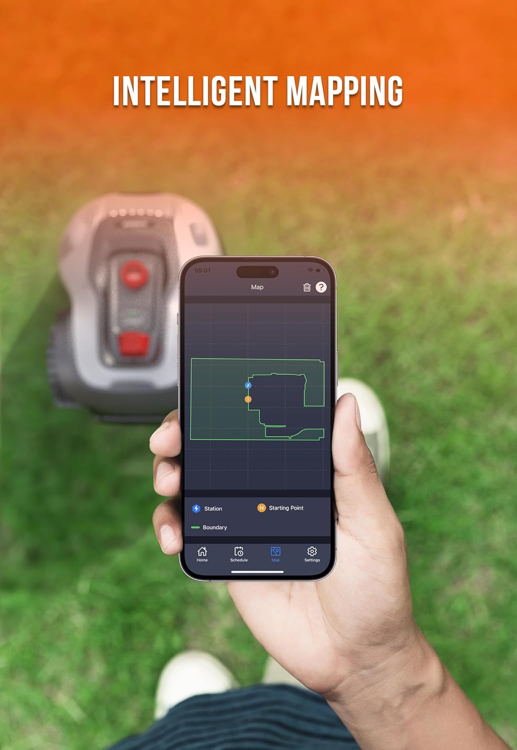 SUNSEEKER L22 Robotic Lawn Mower 0.3 Acre/ 13,000 Sq.Ft, with Mapping Function and App Control, Only 52 db,Rain Sensor & Boundary Wire, Battery & Charger Included, Black & White… - image 14