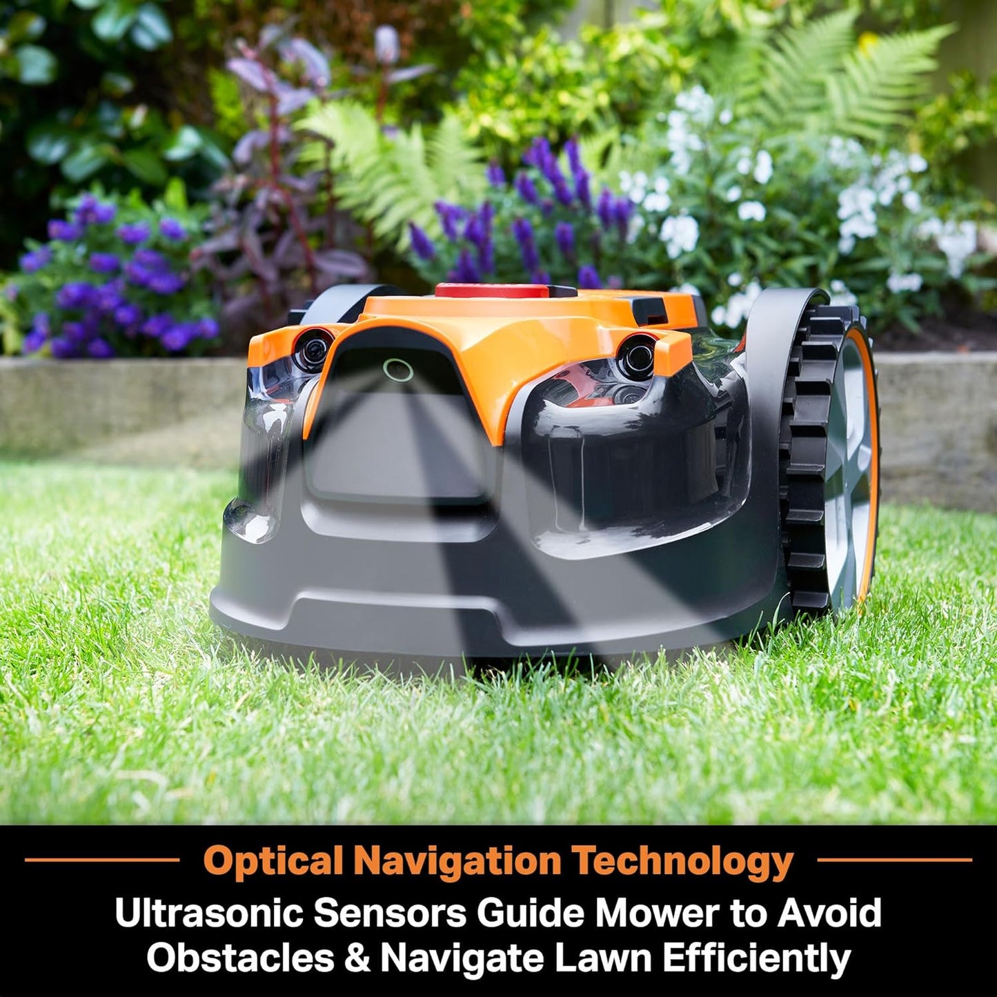 LawnMaster OcuMow™ Robot Lawn Mower Perimeter Wire Free Robotic for Small Yards up to 1000 Square feet Optical Navigation Automatic Obstacle Avoidance Low Noise Spot Cut and No Go Function - image 9