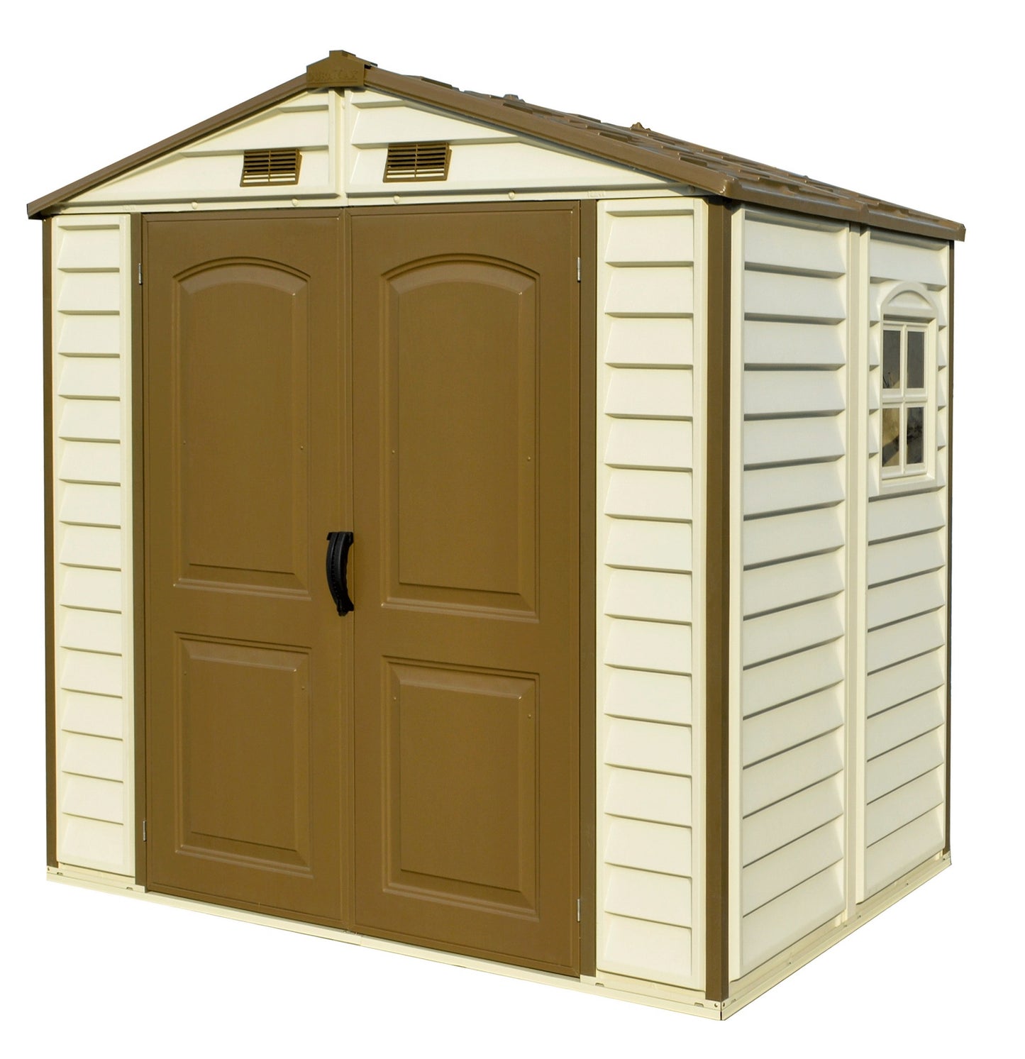 DuraMax 8ft x 6ft Storeall Vinyl Shed with Foundation Kit and window - image 6