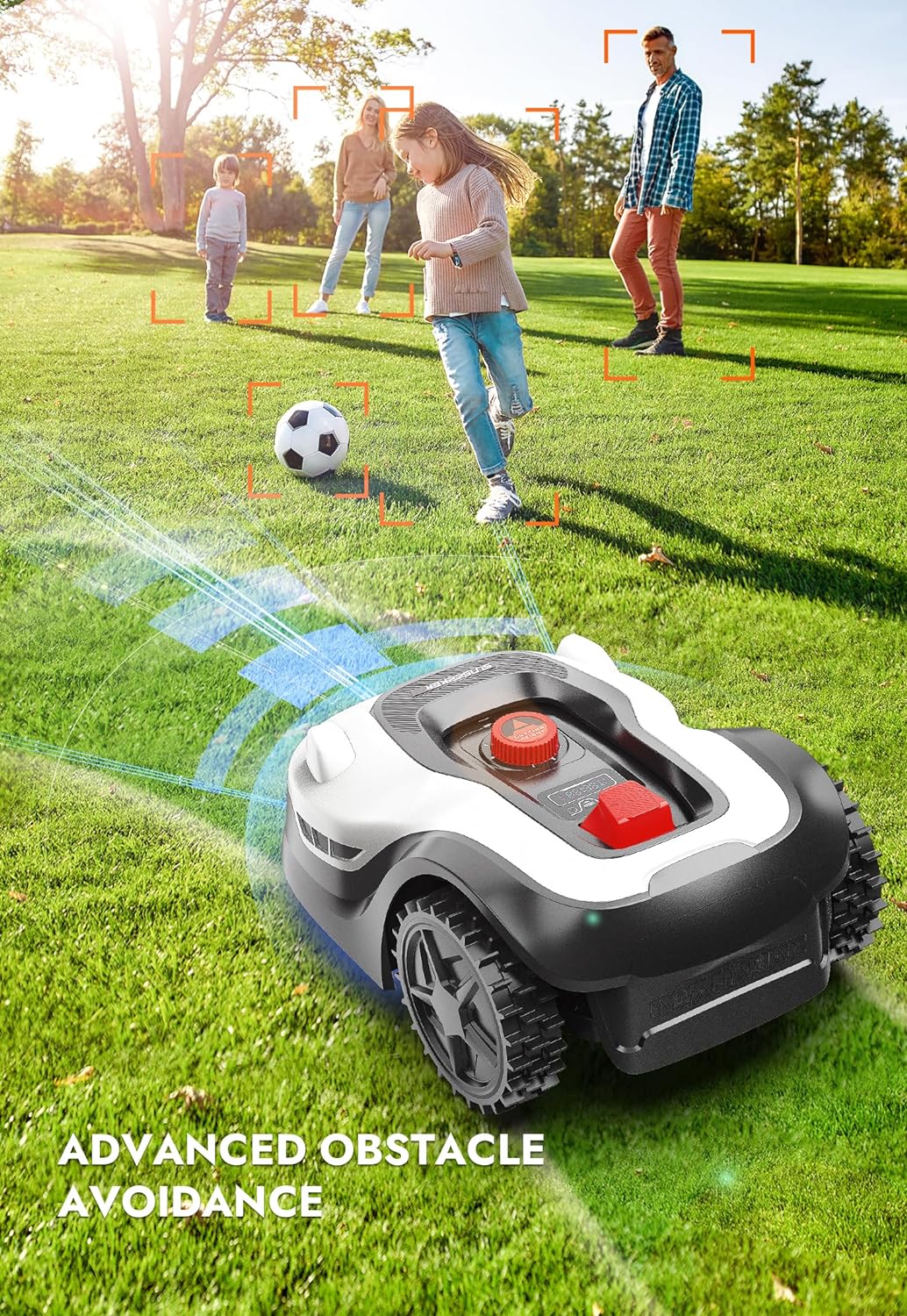 SUNSEEKER L22 Robotic Lawn Mower 0.3 Acre/ 13,000 Sq.Ft, with Mapping Function and App Control, Only 52 db,Rain Sensor & Boundary Wire, Battery & Charger Included, Black & White… - image 8