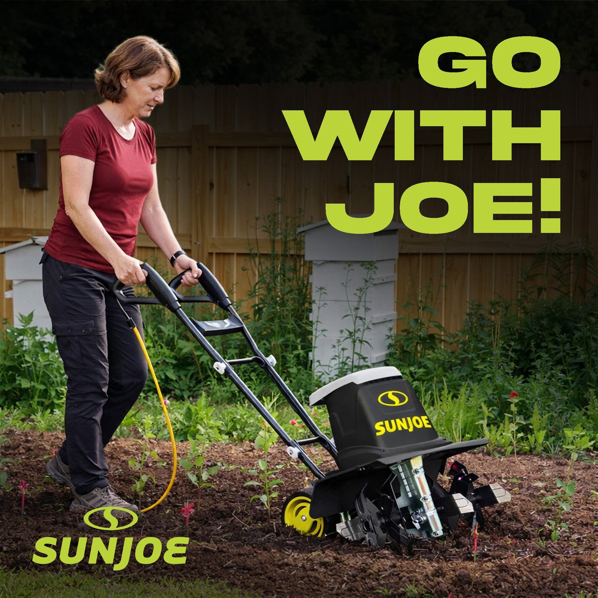 Sun Joe Electric Garden Tiller Cultivator, Steel Tines, 13.5 Amp, 16", TJ604E — image 5