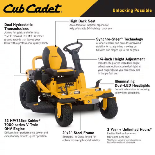 Ultima ZTS1 42 In. Fabricated Deck 22HP V-Twin Kohler 7000 Series Engine Dual Hydro Drive Gas Zero Turn Riding Mower - image 2