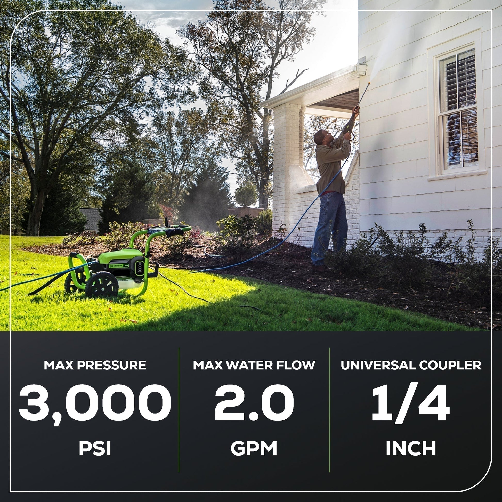 3000 PSI Pressure Washer w/ 24V 600-PSI Cordless Power Cleaner Combo Kit - image 3