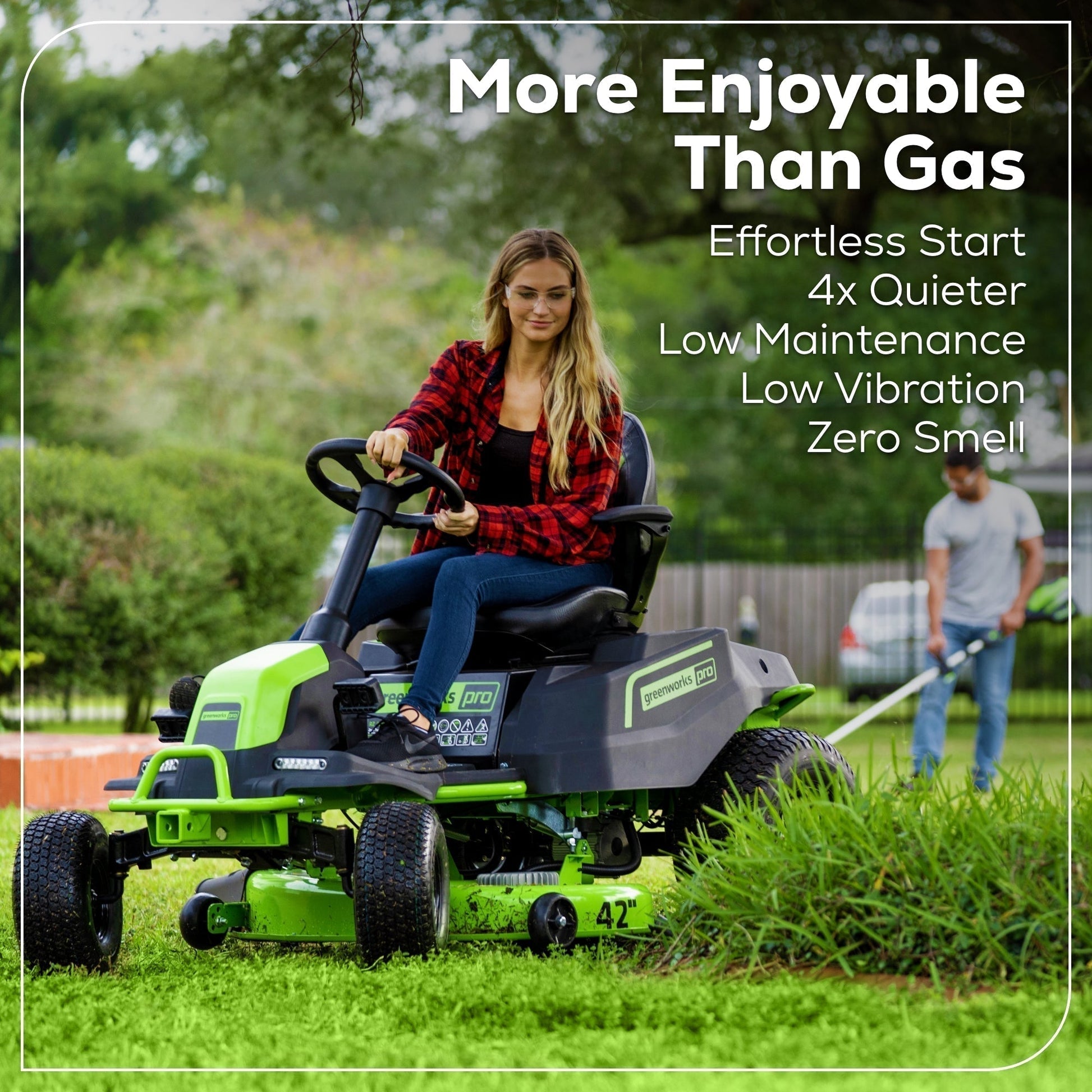 60V 42" Cordless Battery CrossoverT Riding Lawn Mower (Renewed) - image 10