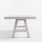 Asher 102" White Concrete and Resin Outdoor Dining Table