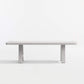 Asher 102" White Concrete and Resin Outdoor Dining Table