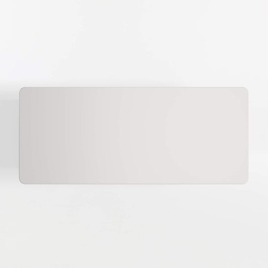 Asher 102" White Concrete and Resin Outdoor Dining Table