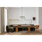Aurora Brass & Glass Chandelier Light 31.5"