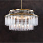 Aurora Brass & Glass Chandelier Light 31.5"