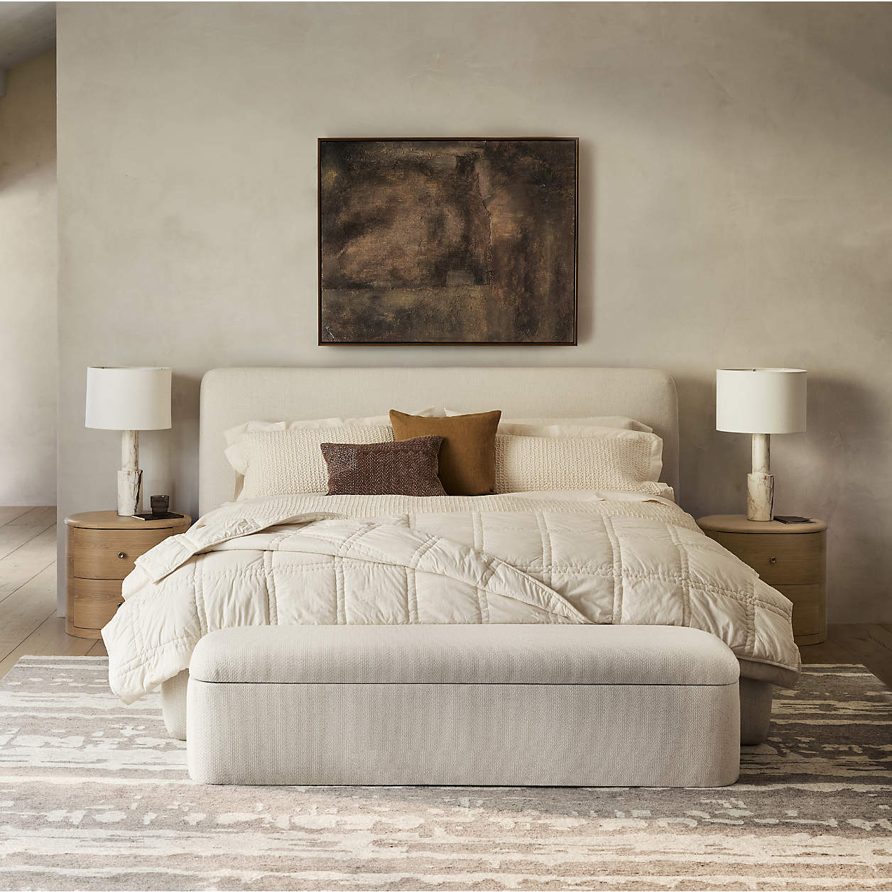 Anneli 24" Natural Oak Wood Charging Nightstand