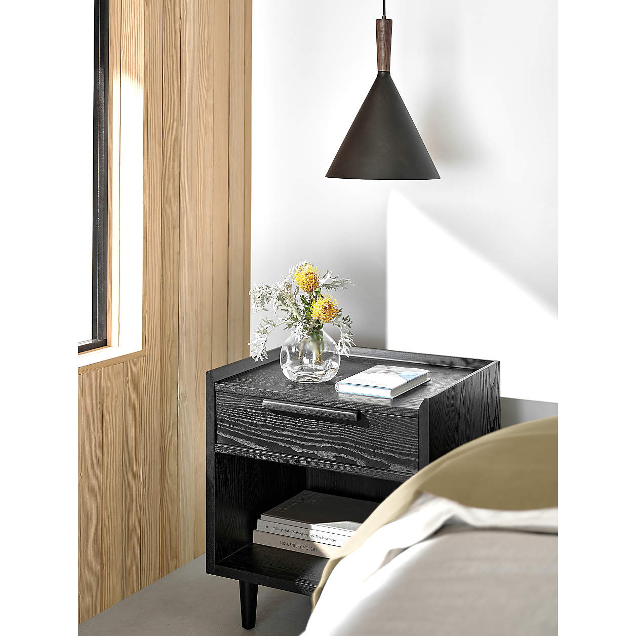 Weston Black Mid-Century Modern Pendant Light 11"