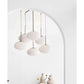Moon Brass and Glass 6-Light Chandelier 43.7"