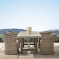 Abaco 84" Grey Concrete Outdoor Dining Table