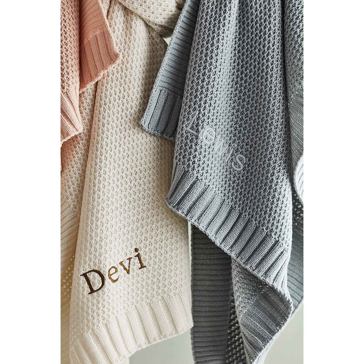 Bubble Knit Verte Green Organic Cotton Kids Bed Blanket