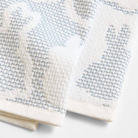 Bunny Textured Terry Organic Cotton Kitchen Towels, Set of 2