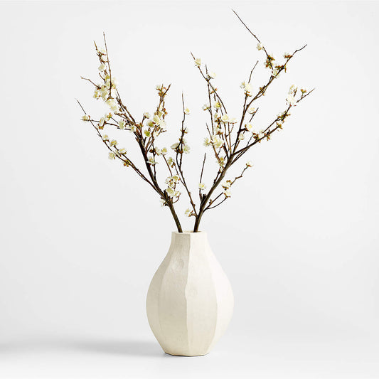 Artificial White Cherry Blossom Flower Branch 42"