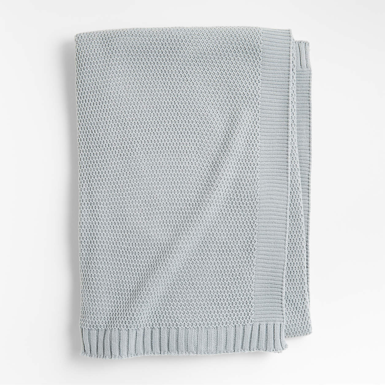 Bubble Knit Verte Green Organic Cotton Kids Bed Blanket