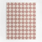 Checkerboard Purple Wool Kids Area 12"x18" Rug Swatch