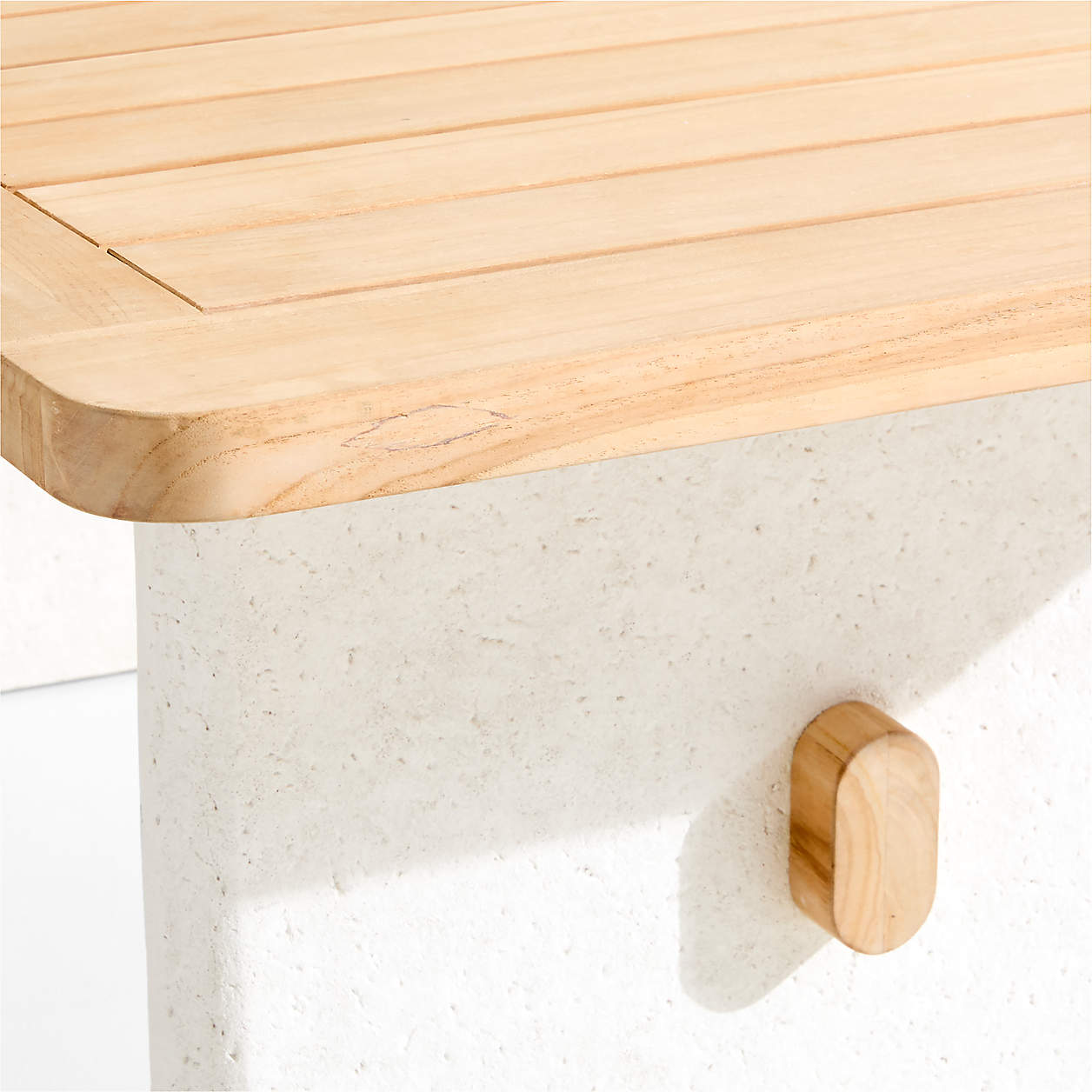 Ipanema 86" Teak Wood and Resin Outdoor Dining Table