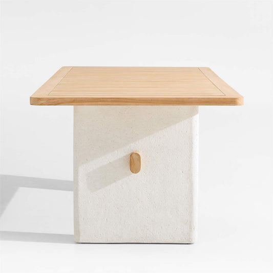 Ipanema 86" Teak Wood and Resin Outdoor Dining Table